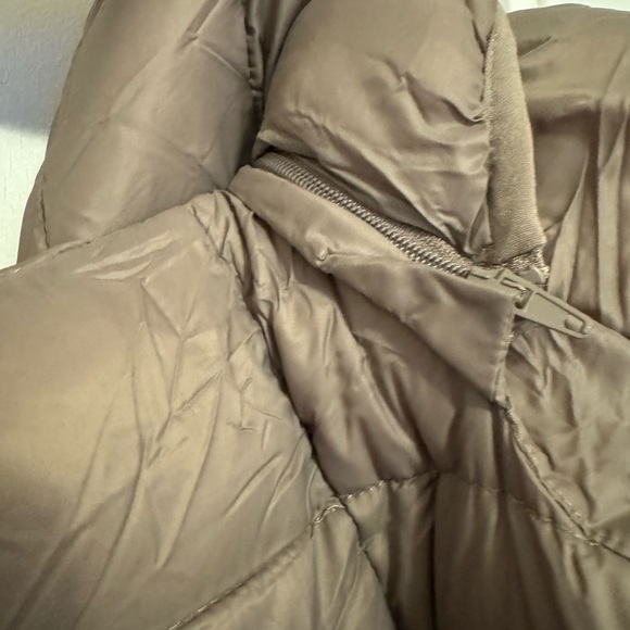 MICHAEL Michael Kors Taupe Puffer Jacket with Gold Accents - Picture 5 of 10